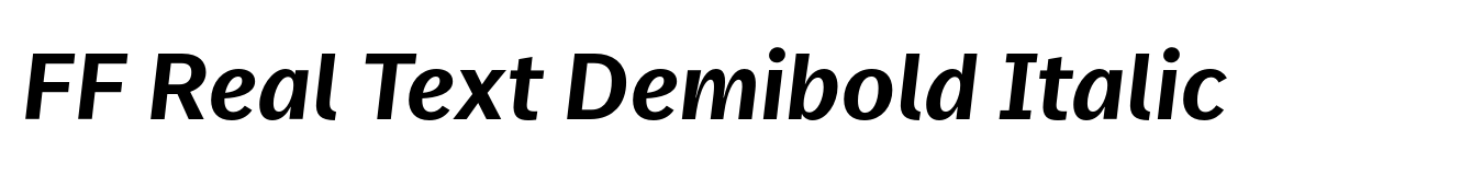 FF Real Text Demibold Italic
